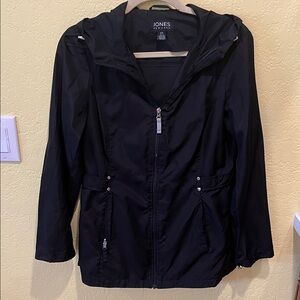 Jones New York small s Black Women's Jacket lightweight windbreaker z15